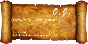 Orbán Józsua névjegykártya